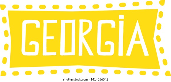 GEORGIA stamp on white background