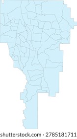 Georgia State Clayton County vector Census Tract polygon based on Tiger 2020 Census Data