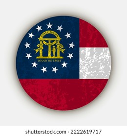 Georgia state flag. Vector illustration.