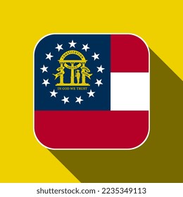 Georgia state flag. Vector illustration.