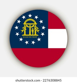 Georgia state flag. Vector illustration.