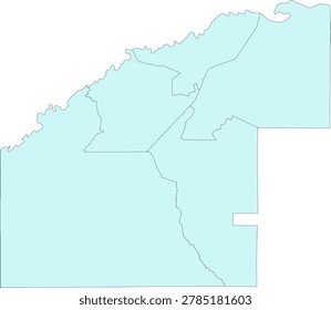 Georgia State Jeff Davis County vector Census Tract polygon based on Tiger 2020 Census Data