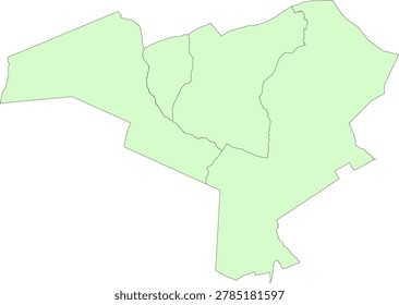 Georgia State Johnson County vector Census Tract polygon based on Tiger 2020 Census Data