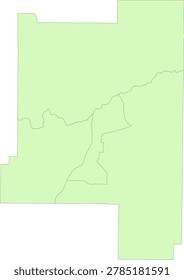 Georgia State Lamar County vector Census Tract polygon based on Tiger 2020 Census Data