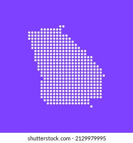 Georgia state map round tech design. Vector illustration eps 10.