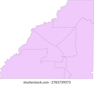 Georgia State Mitchell County vector Census Tract polygon based on Tiger 2020 Census Data
