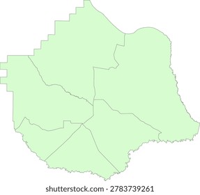 Georgia State Pierce County vector Census Tract polygon based on Tiger 2020 Census Data