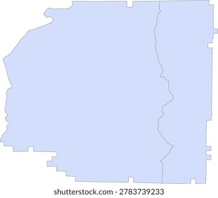 Georgia State Stewart County vector Census Tract polygon based on Tiger 2020 Census Data