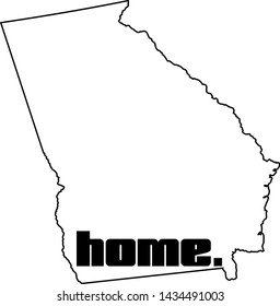 Georgia state vector, My roots, USA map, America, silhouette