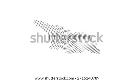 Georgia Stylized halftone dot map with concentric circular pattern