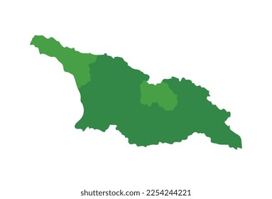Composición turística de Georgia con imagen de estereotipo de país aislado plano sobre ilustración vectorial de fondo en blanco