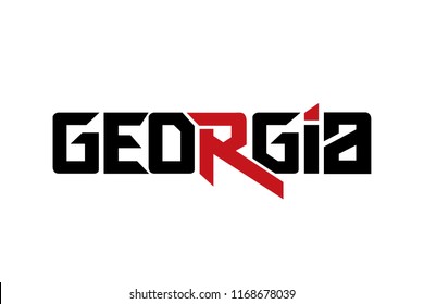 Georgia typography design vector, for t-shirt, poster and other uses