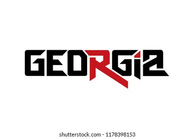 Georgia typography design vector, for t-shirt, poster and other uses