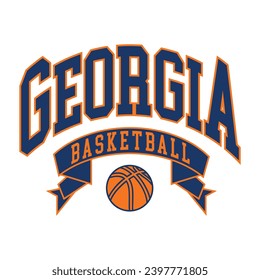 Georgia typography design vector, usa state shirt design vector. Jersey design vector, T-shirt design for usa 