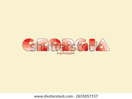 georgia typography wordmark background vector design