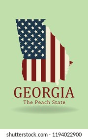 Georgia USA map, Vector EPS 10.