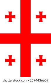 Georgia Vertical Flag, Vertical Flag Georgia