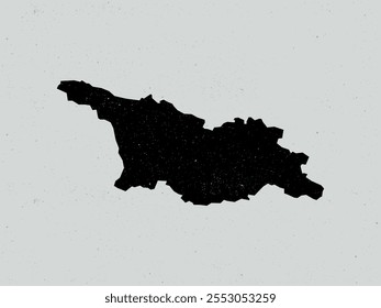 georgia vintage icon map. Vintage georgia map with regions isolated on white background. Vector illustration Eastern Europe