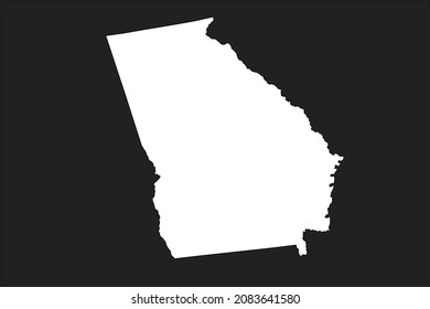 GEORGIA White Color on black Background