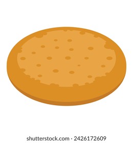 Georgian bread icon isometric vector. Food restaurant. Cheese meal