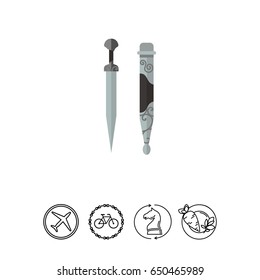 Georgian dagger with hose icon