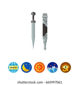 Georgian dagger with hose icon