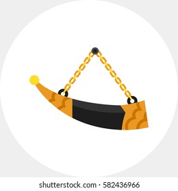Georgian drinking horn vector icon