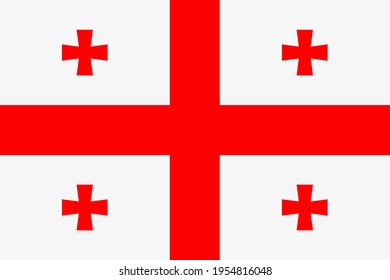 Georgianische Flagge Vektorsymbol. Die Flagge Georgiens.