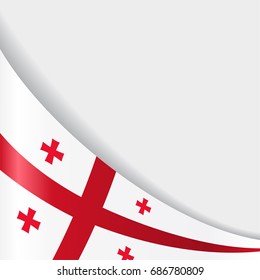 Georgian flag wavy abstract background. Vector illustration.