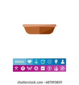 Georgian ketsi dish vector icon