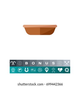 Georgian ketsi dish vector icon