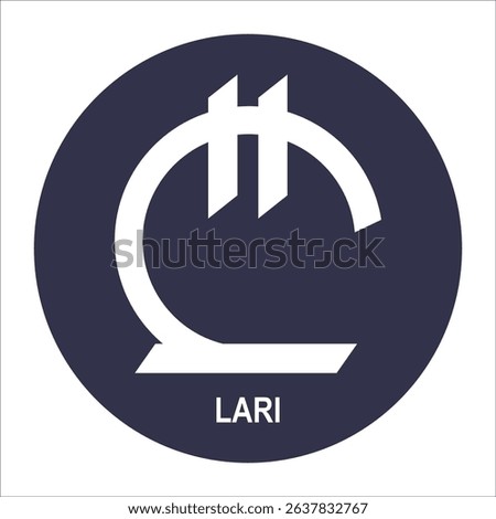 Georgian lari currency icon vector illustration symbol design