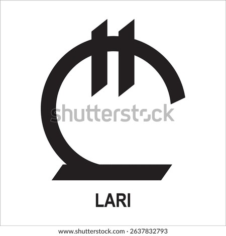 Georgian lari currency icon vector illustration symbol design