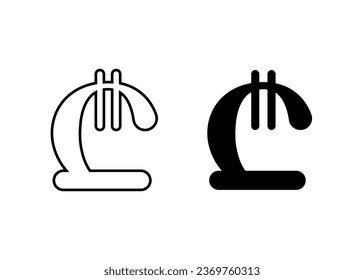 georgian lari gel currency logo isolated on white background. vector illustration. 