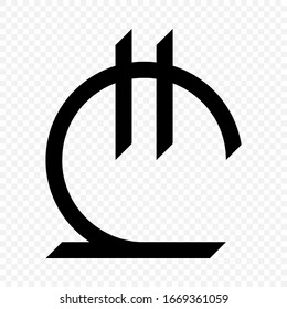 Georgian lari sign . Currency symbol icon