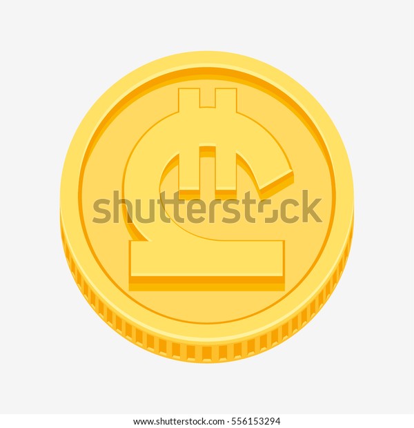 Georgian Lari Symbol On Gold Coin Stock Vector (Royalty Free) 556153294 ...