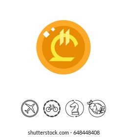 Georgian lari vector icon