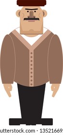 Georgian mustache man in a cap