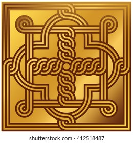 Georgian ornament. Vector Illustration of Abstract Seamless Pattern