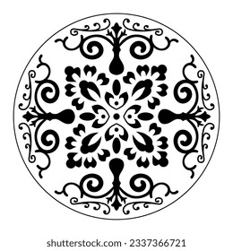 georgisches Tätowierungsmuster 
 Logo-Hintergrund. Vektorgrafik.