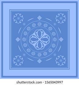 Georgian traditional ornaments. Vector Ornament With Caucasian Motifs. Persian colored carpet.Vector, Illustration.  Rich ornament for fabric design, handmade, interior decoration