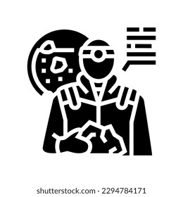 geoscientist worker glyph icon vector. geoscientist worker sign. isolated symbol illustration