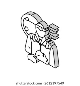 geoscientist worker isometric icon vector. geoscientist worker sign. isolated symbol illustration