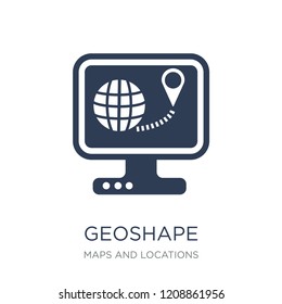 GeoShape icon. Trendy flat vector GeoShape icon on white background from Maps and Locations collection, vector illustration can be use for web and mobile, eps10