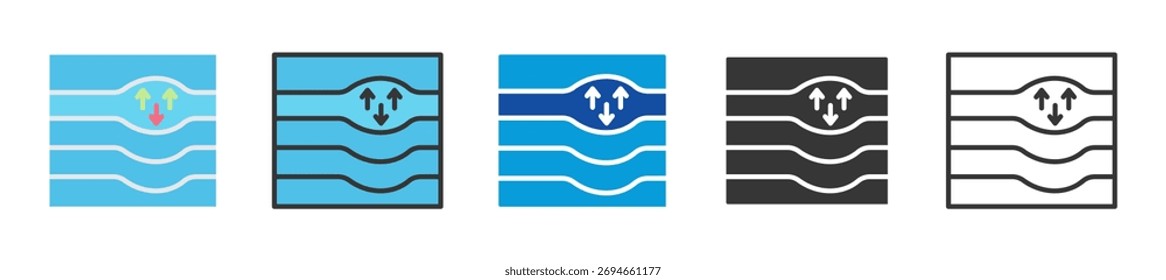 geostrophic icon set multi style various collection