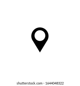 Icono de la etiqueta. Icono de mapa de clavijas. simple, negro, plano.