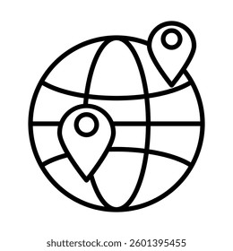 Geotag Icon Vector Line Icon Design