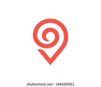 Geotag or location pin logo icon design
