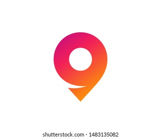 Geotag Or Location Pin Logo Icon Design
