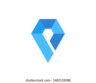 Geotag or location pin logo icon design
